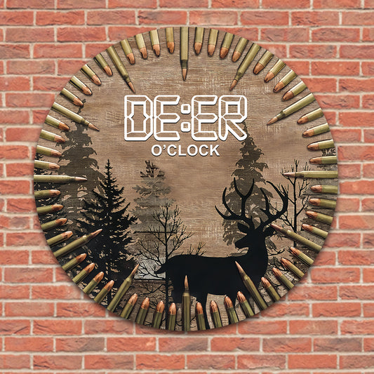 Hirschzeit - Jagd-Rundmetallschild