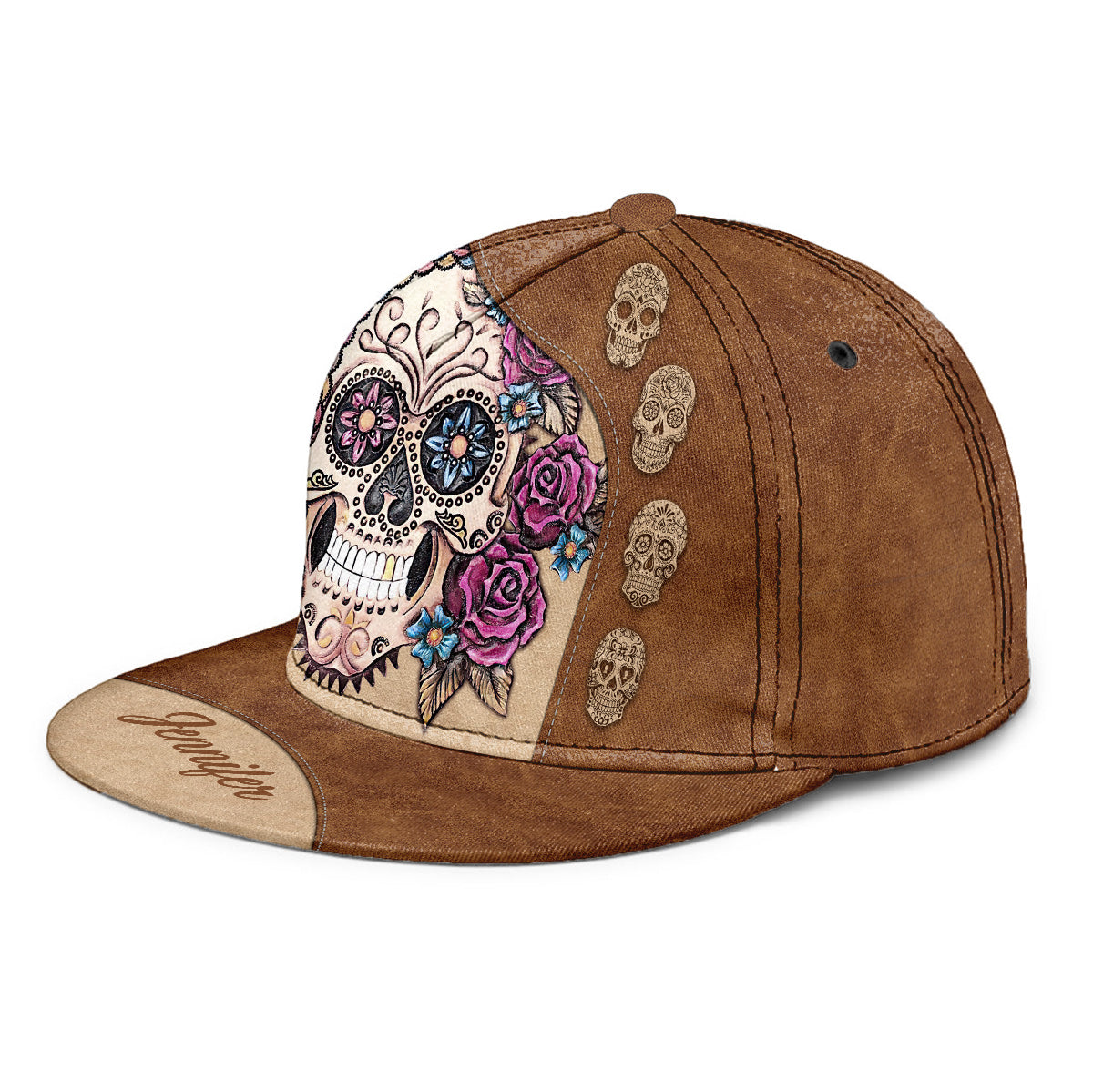 Liebe Totenköpfe – Personalisierte Totenkopf-Snapback-Kappe