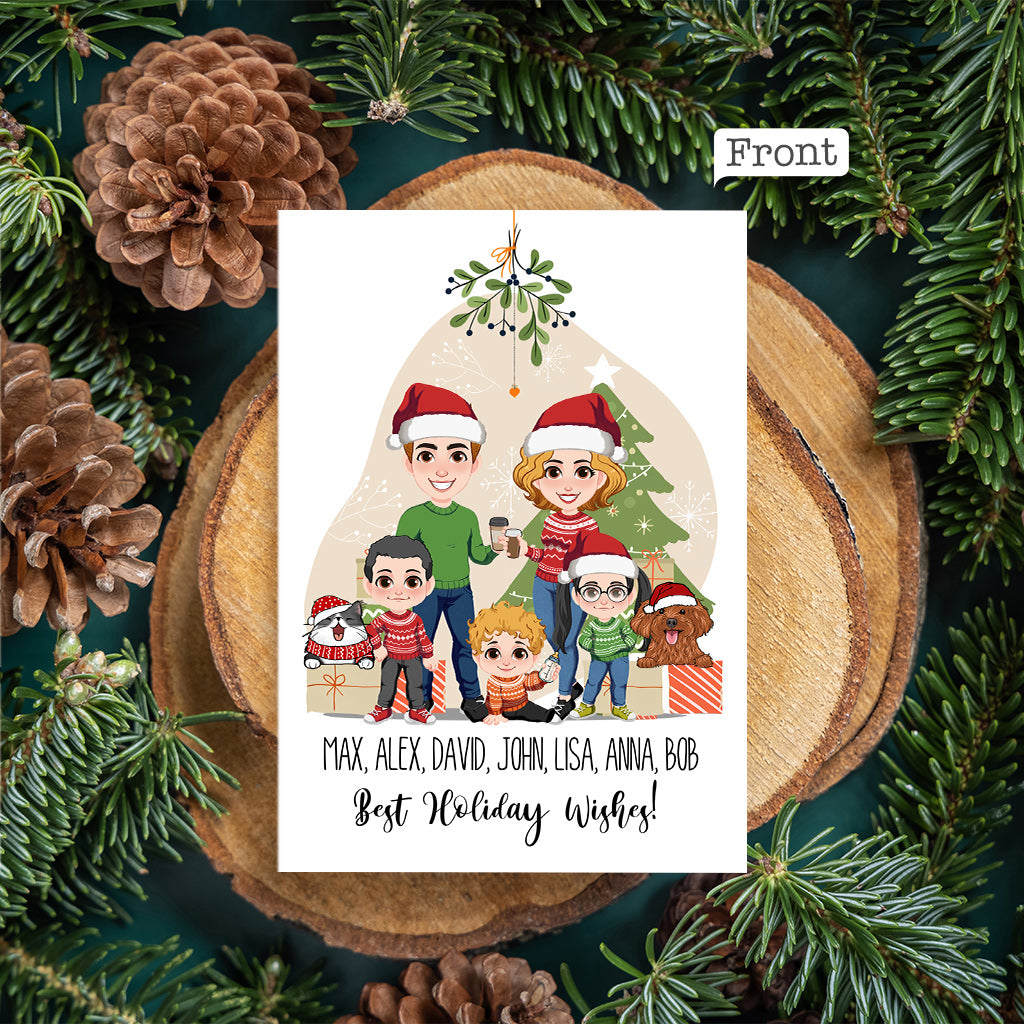 Family Christmas Card - Personalized Family Greeting Card