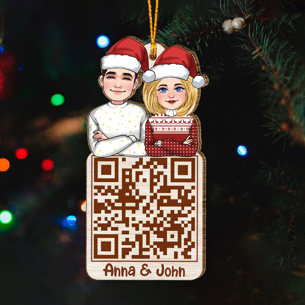 Weihnachtspaar-QR-Code – Personalisierter Weihnachtsschmuck für Paare