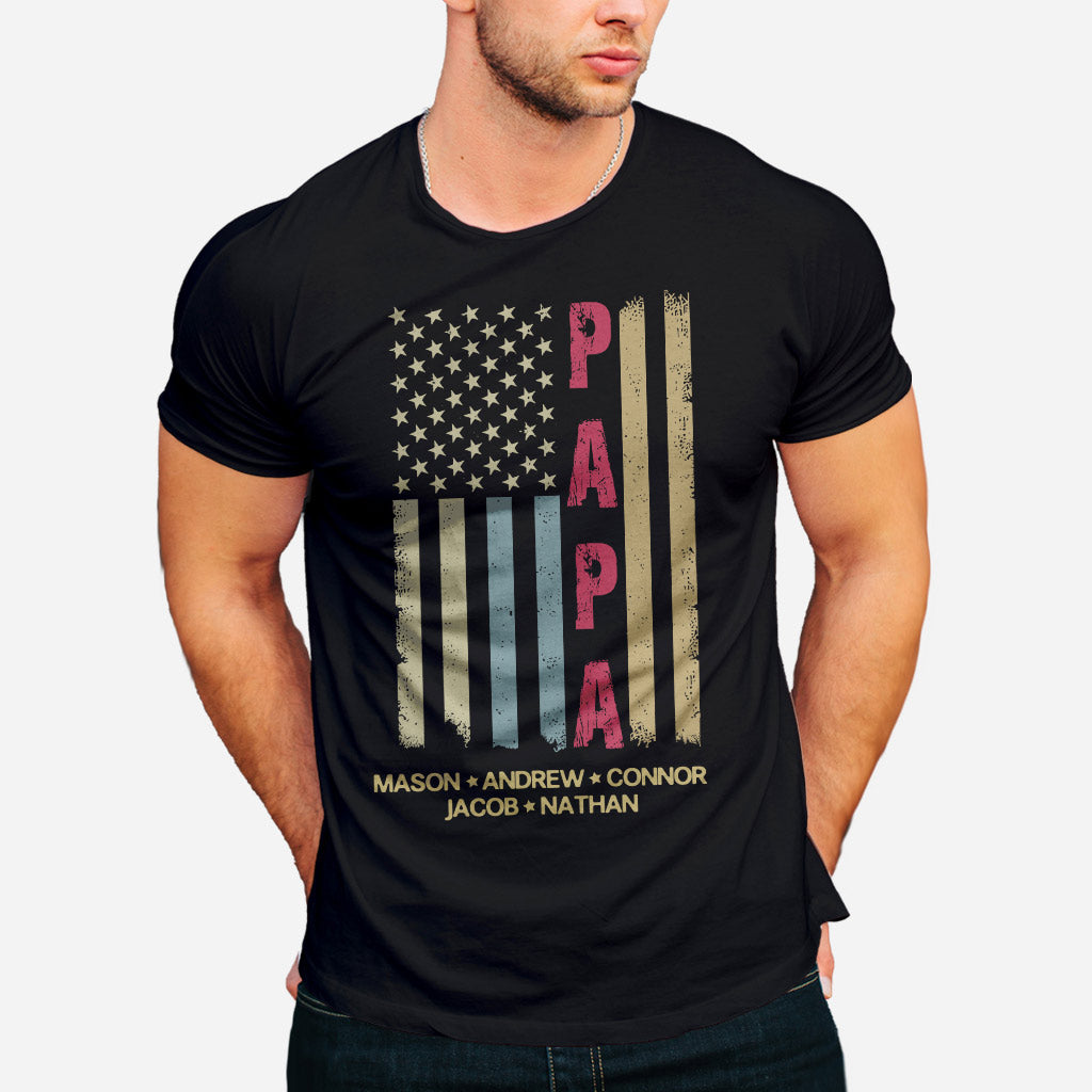 Personalisiertes Opa-T-Shirt & Hoodie mit amerikanischer Flagge