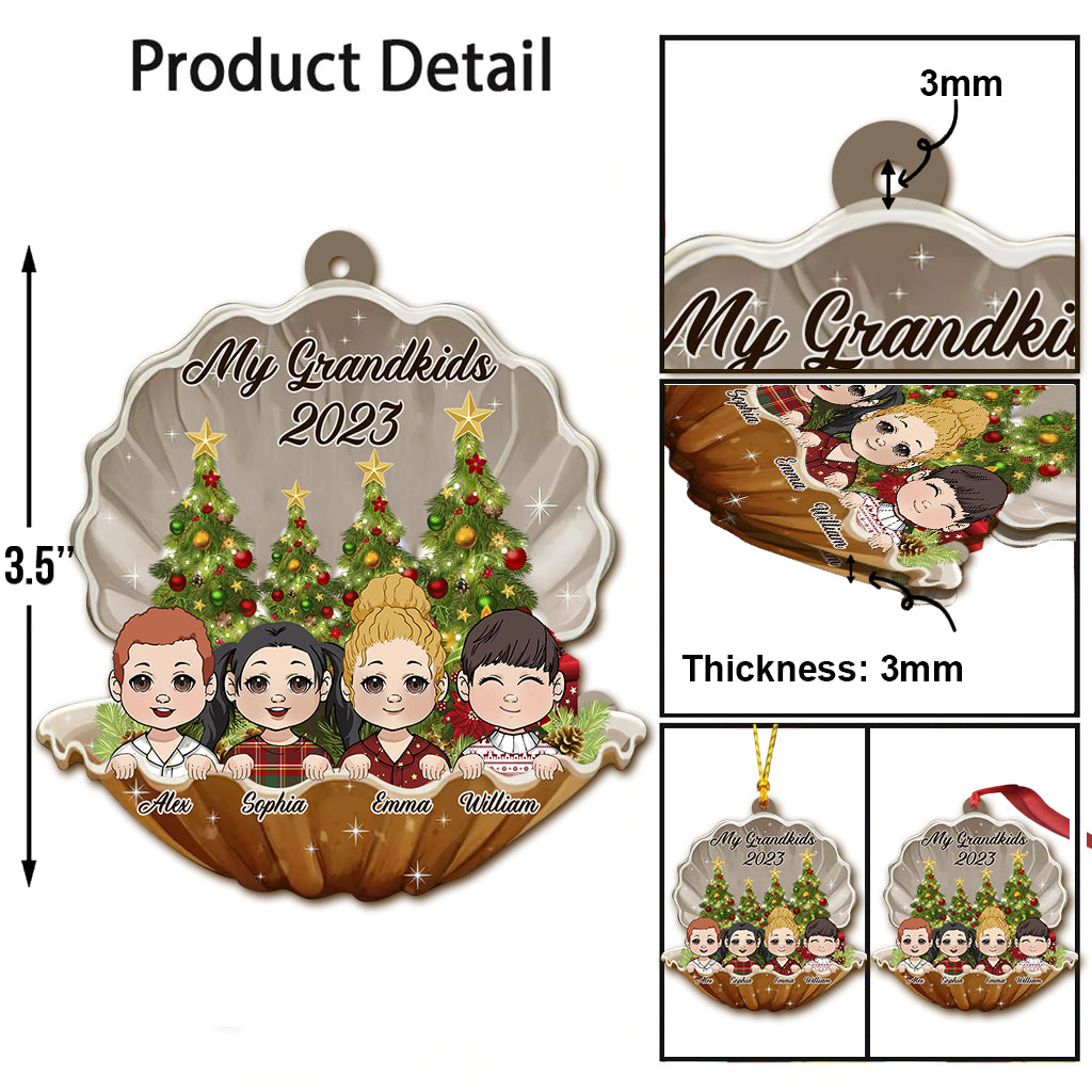 Meine Enkelkinder – Personalisierter Oma-Weihnachtsbaumschmuck