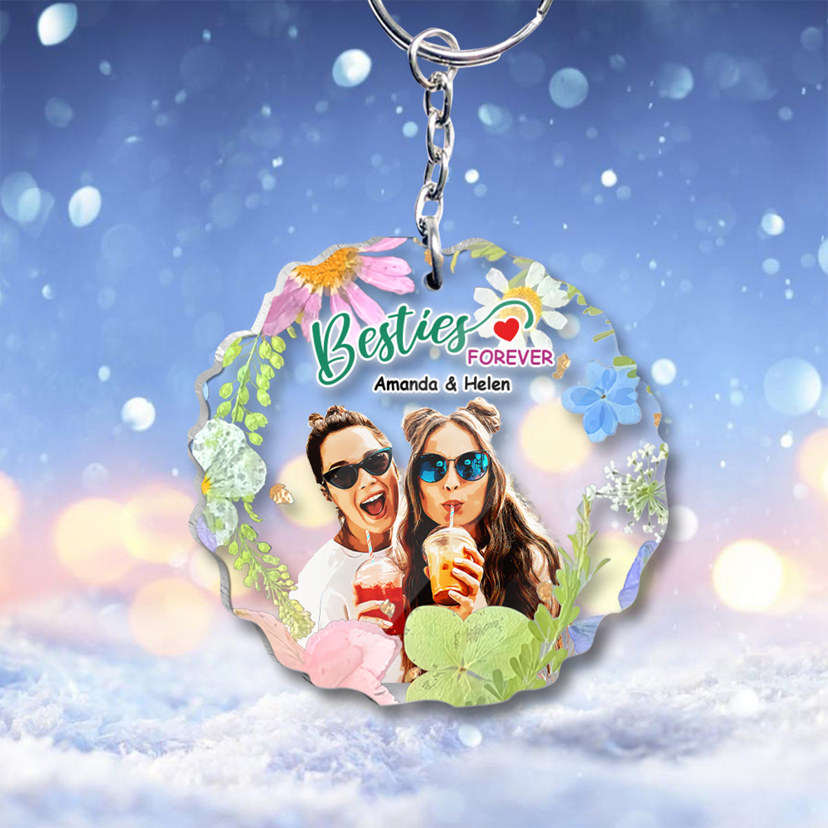 Besties Forever - Personalized Bestie Keychain