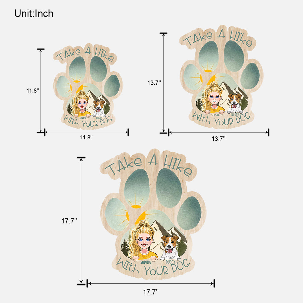 Mach eine Wanderung – Personalisiertes Wander-Holzschild in individueller Form