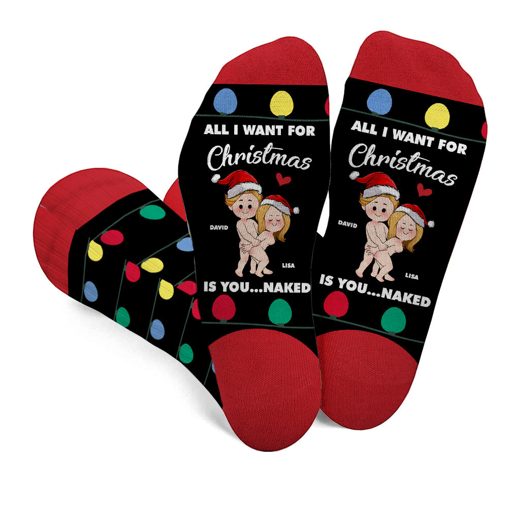 Alles, was ich mir zu Weihnachten wünsche – personalisierte Socken für Paare