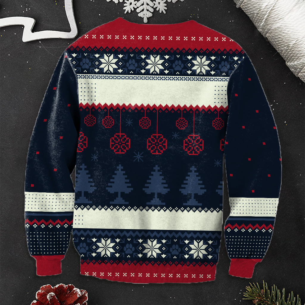 Miau-Weihnachten – Personalisierter Katzen-Pullover