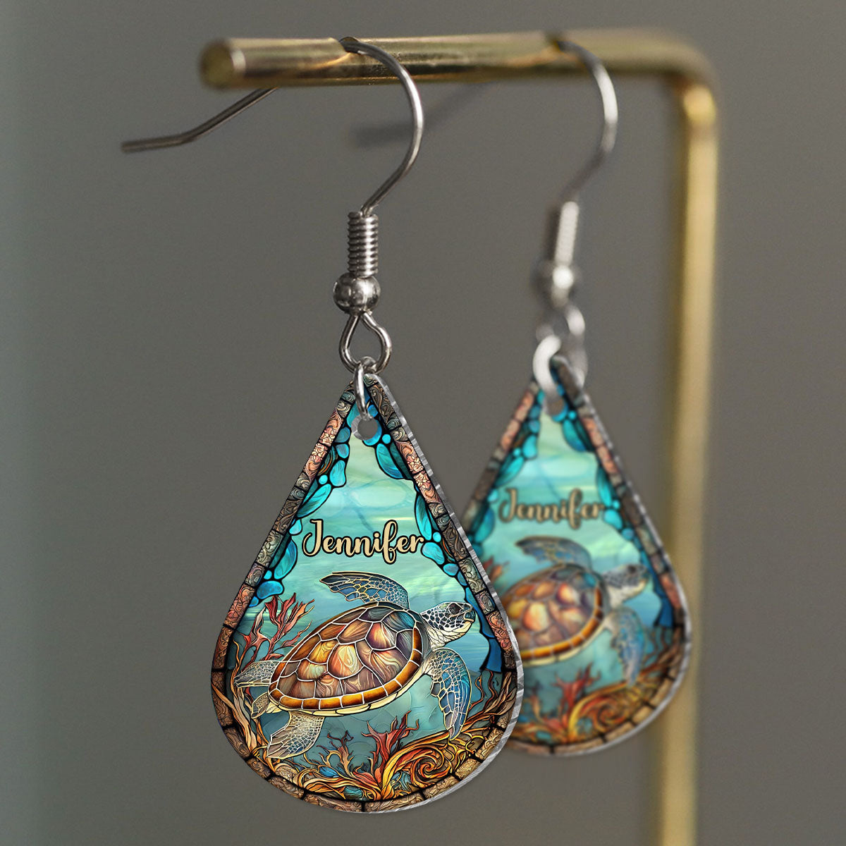 Love Turles - Personalized Turtle Earrings