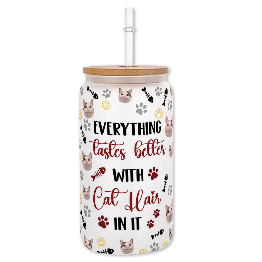 Alles schmeckt besser – personalisiertes Katzen-Dosenglas