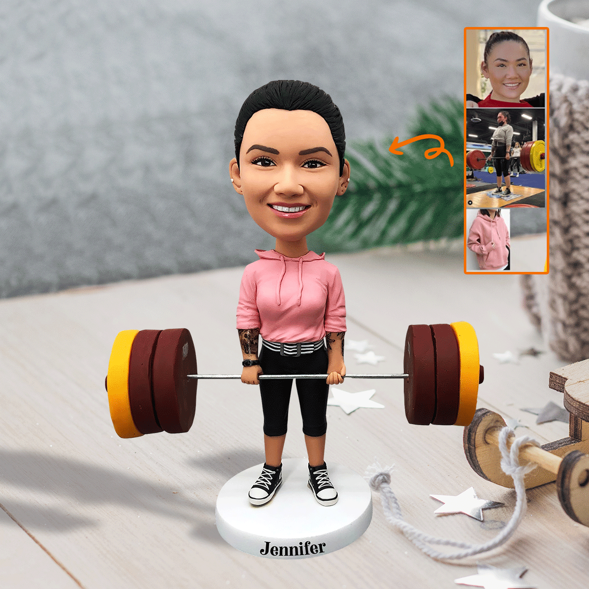 Love Fitness – Personalisierte Fitness-Wackelkopffigur