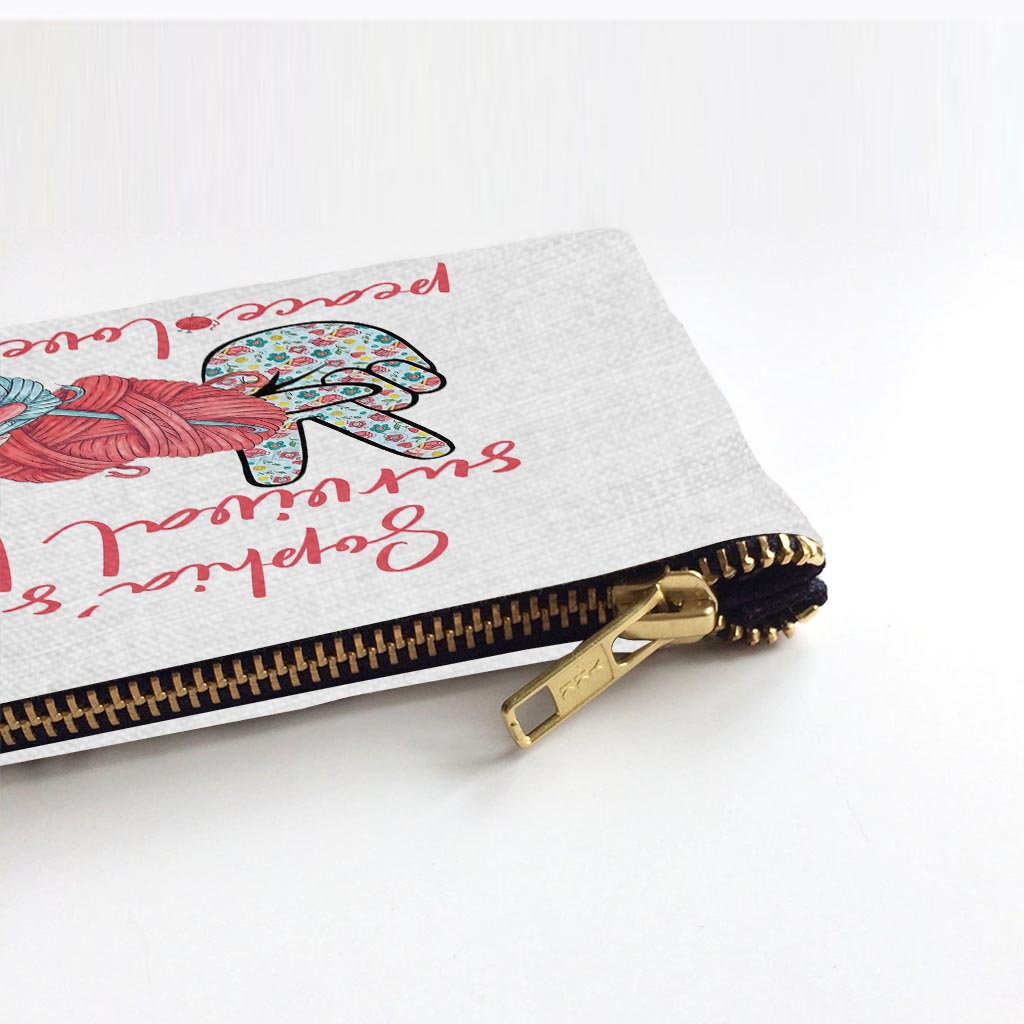 Peace Love Crochet – Personalisierte Häkeltasche