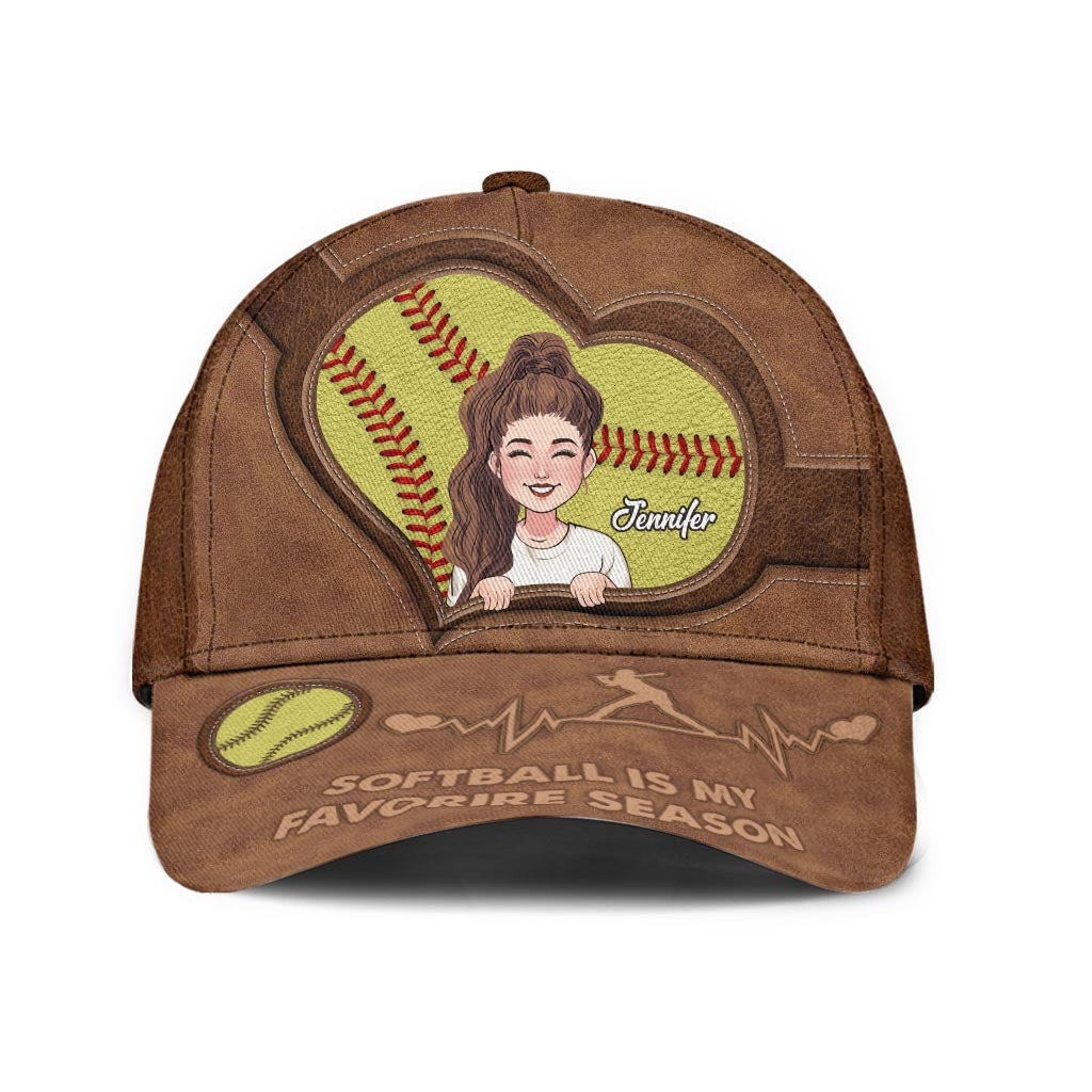 Softball ist meine Lieblingssaison – Personalisierte Softball Classic Cap