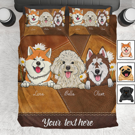 Das Leben ist schöner mit Hunden – personalisiertes Hundebett-Set