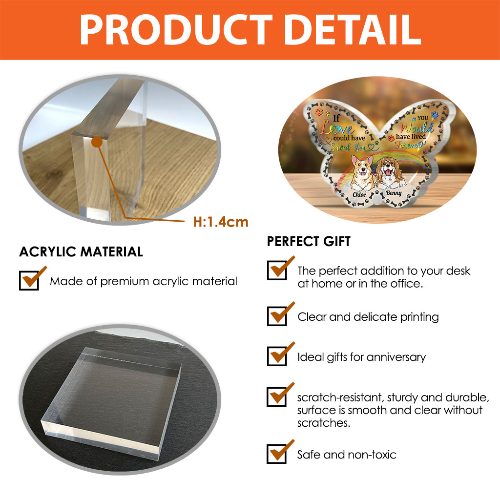 Dogs Cats Lovers - Personalized Dog Custom Shaped Acrylic Plaque