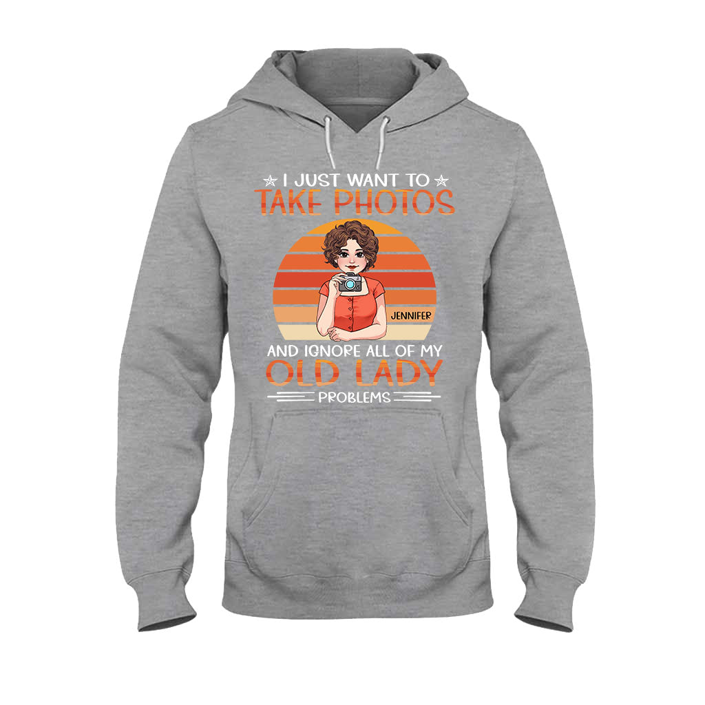 Ich will einfach nur Fotos machen – personalisiertes Fotografie-T-Shirt und Hoodie