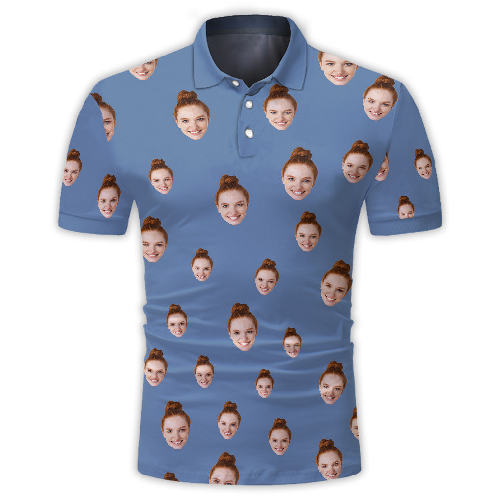 Poloshirt mit Fotoaufdruck – Geschenk für Hundeliebhaber, Katzenliebhaber, Ehemann, Freund – Personalisiertes Poloshirt