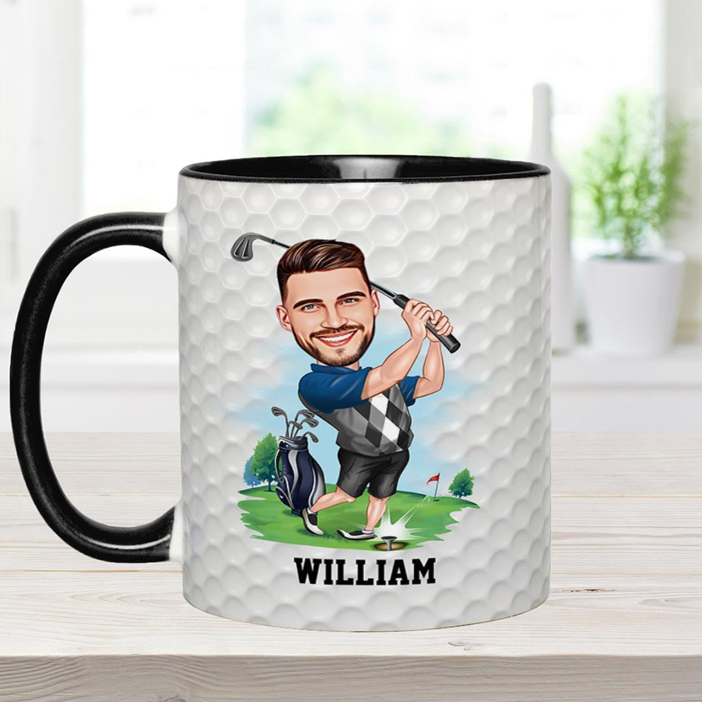 Weltweit mittelmäßigster Golfer – Personalisierte Golf-Akzent-Tasse