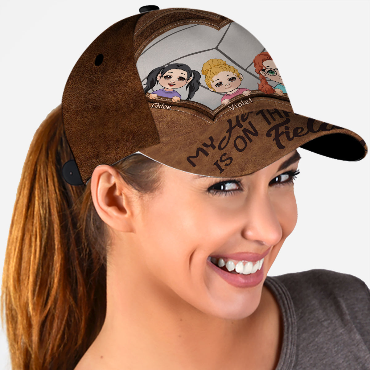 My Heart Is On That Field - Personalized Volleyball Classic Cap