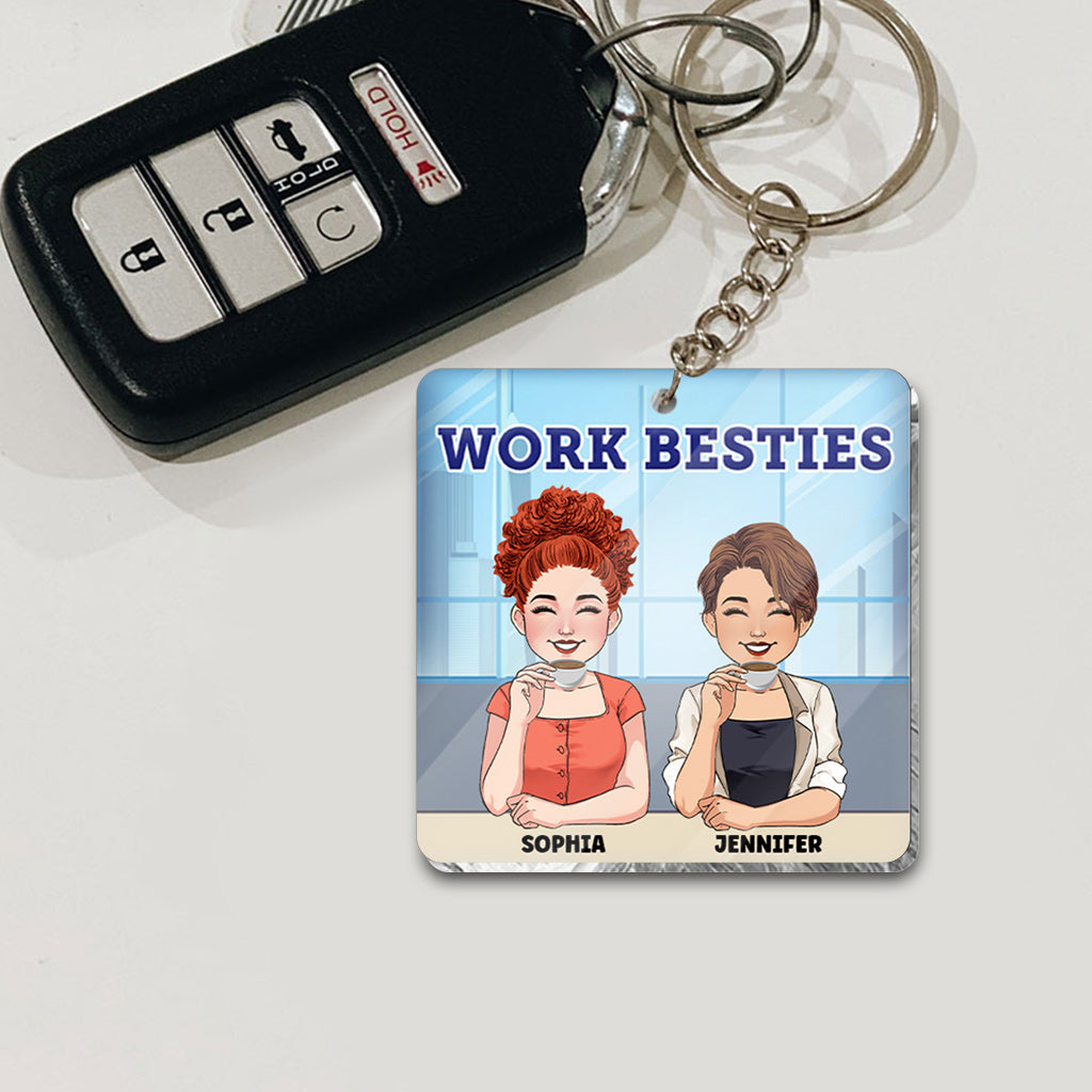 Work Bestie - Personalized Colleague Keychain
