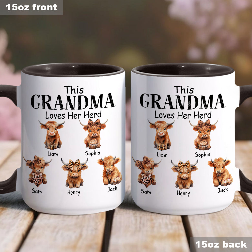 Oma/Nana/Mimi... liebt ihre Herde – personalisierte Tasse mit Oma-Akzent