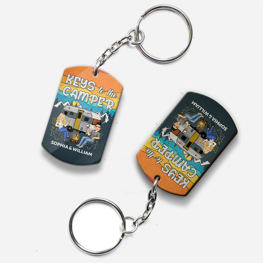 Keys To The Camper - Personalized Camping Keychain