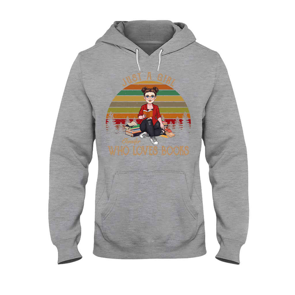 Einfach ein Mädchen, das Bücher liebt – personalisiertes Buch-T-Shirt & Hoodie