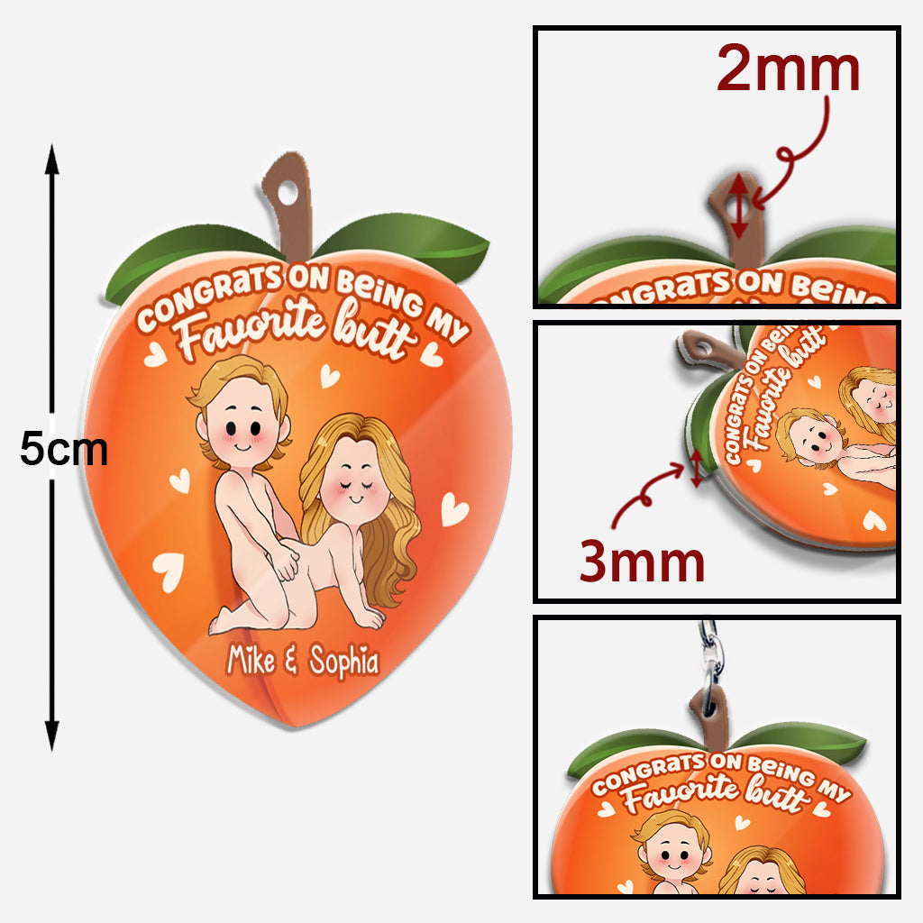 Glückwunsch, dass du mein Liebling bist! – Geschenk für Ehemann, Ehefrau, Freund, Freundin – Personalisierter Schlüsselanhänger