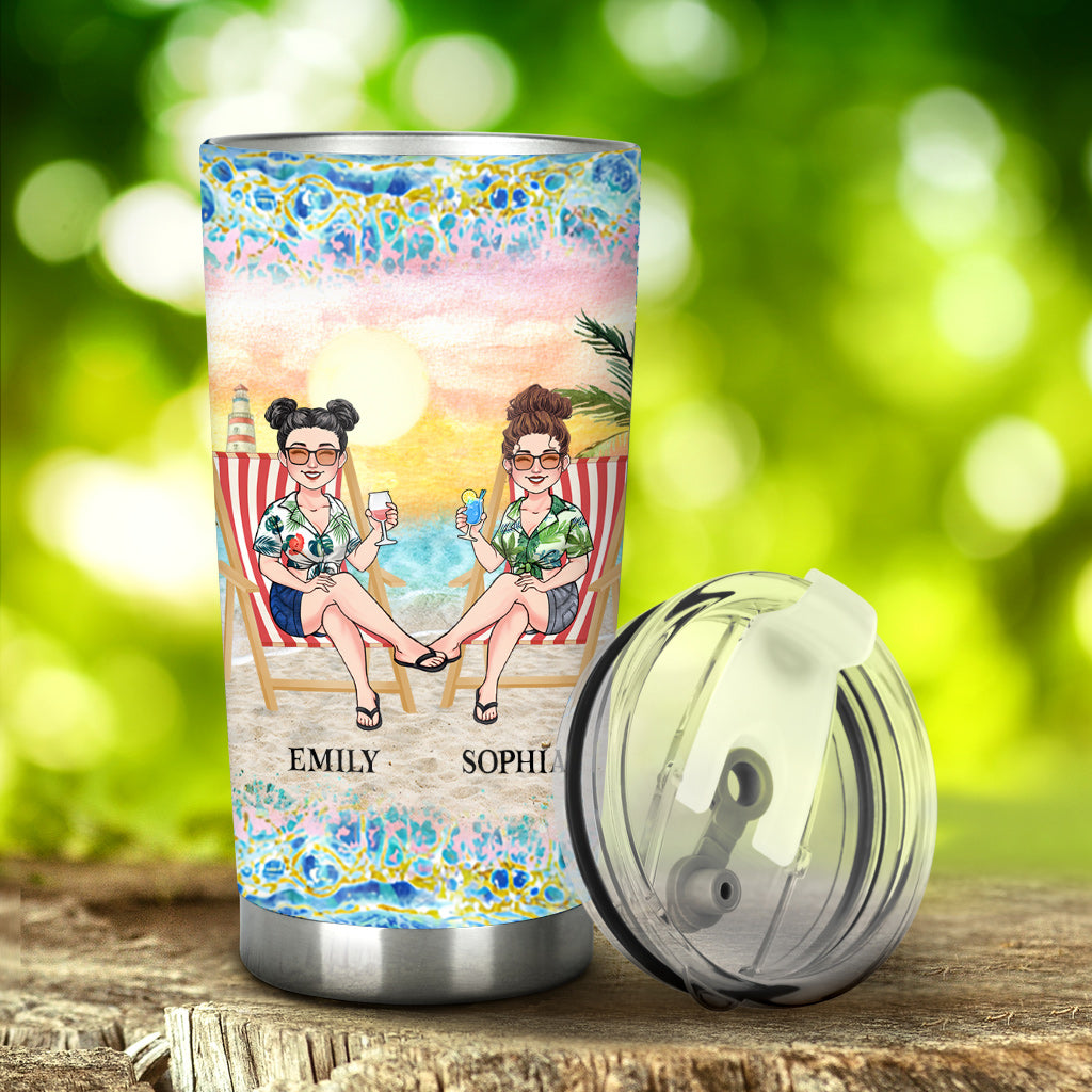 I Love You To The Beach And Back - Personalized Sea Lover Tumbler