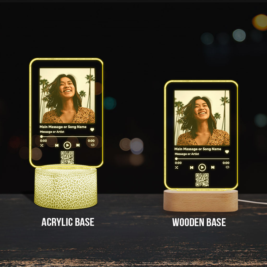 Favorite Song - Personalized Shaped Plaque Light Base