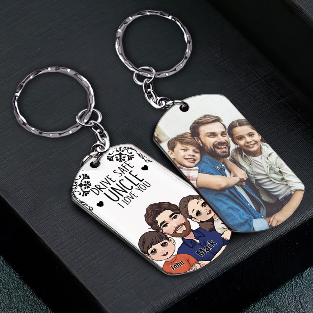 Gute Fahrt! – Geschenk für Opa, Papa, Onkel, Bruder – Personalisierter Schlüsselanhänger aus Edelstahl