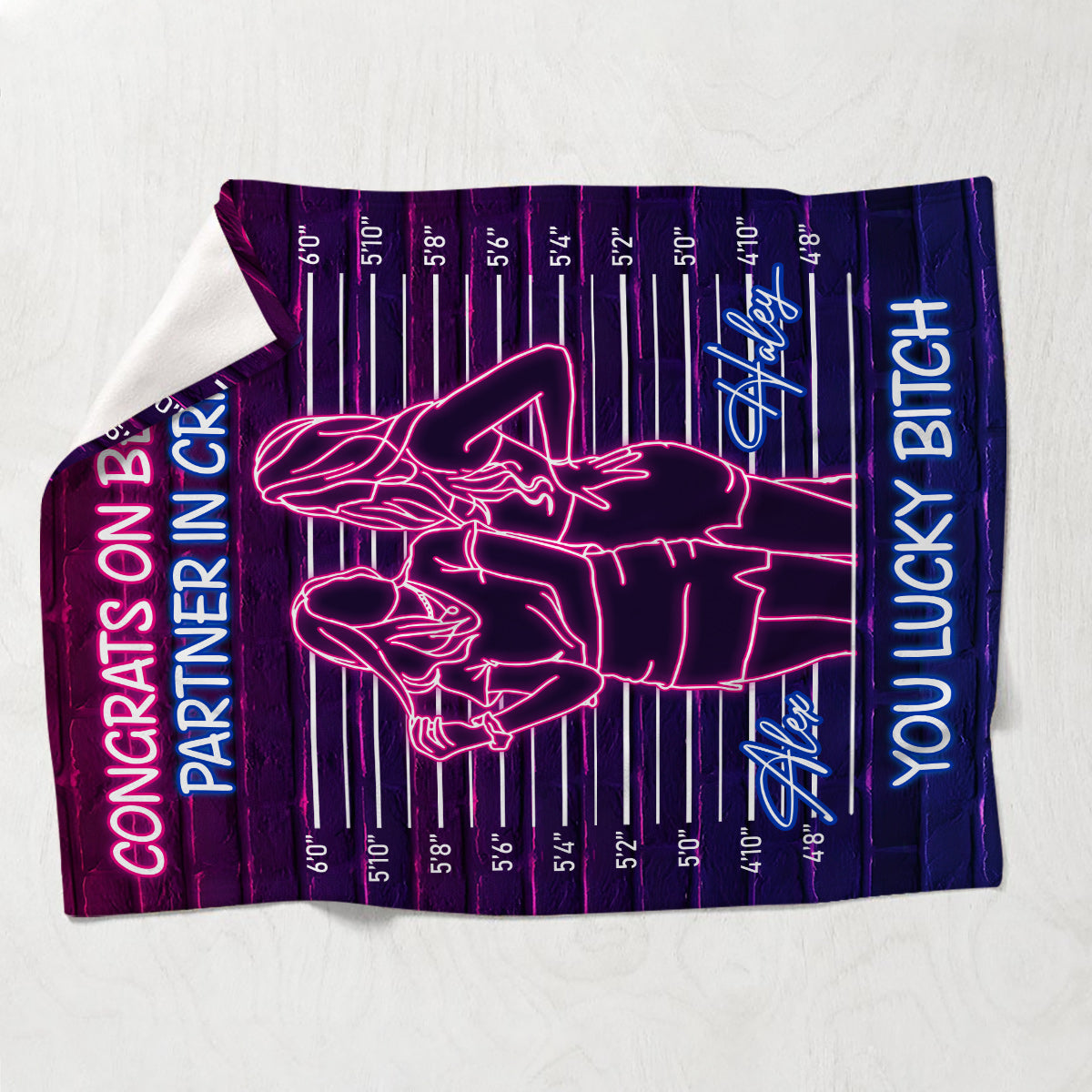 Glückwunsch, dass du mein Komplize bist – Geschenk für einen Freund – personalisierte Decke