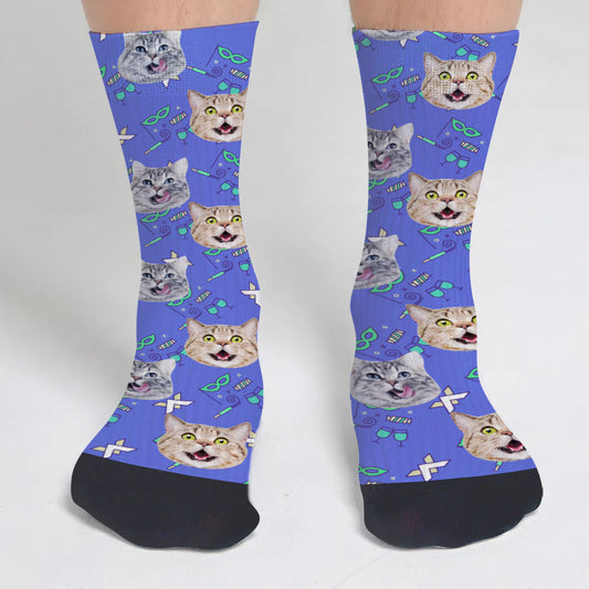 Individuelles Katzenmotiv - Personalisierte Socken