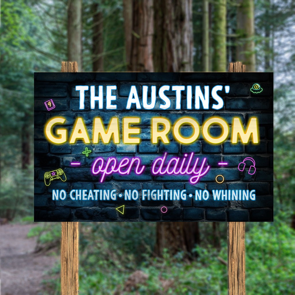 Game Room - Personalized Video Game Rectangle Wood Sign