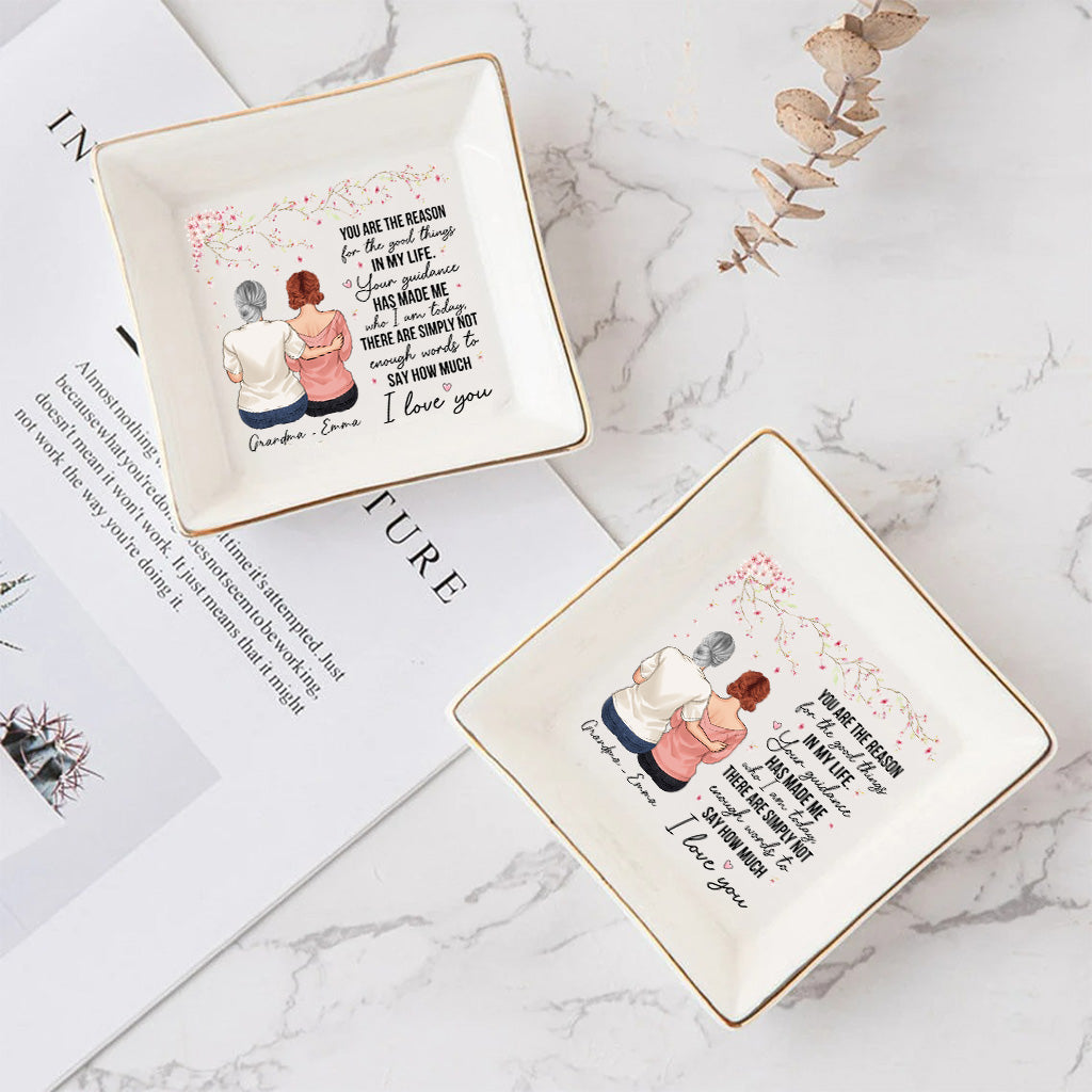 Du bist der Grund – Geschenk für Mama, Oma – Personalisierte Schmuckschale