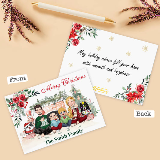 Merry Christmas - Personalized Family Greeting Card