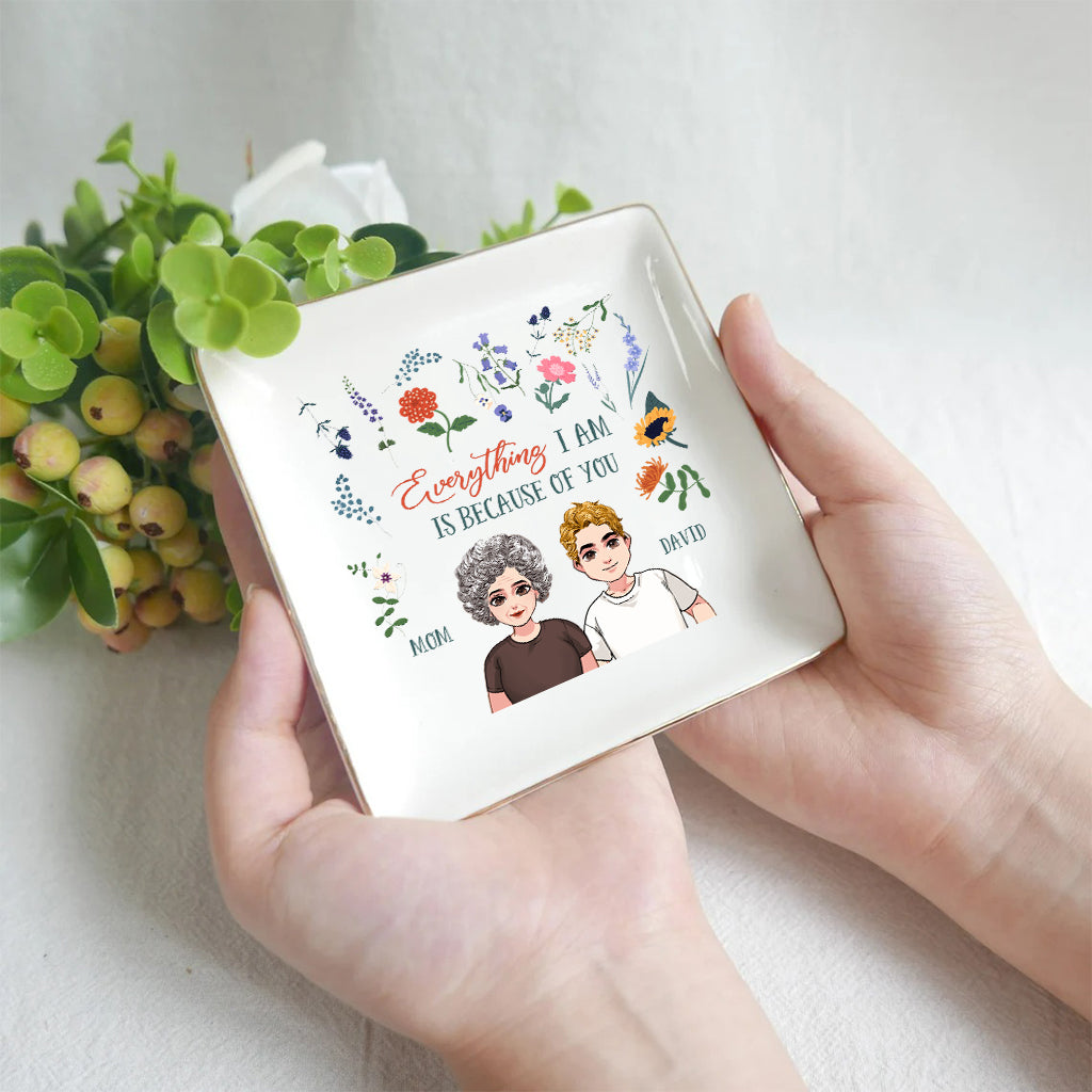 Alles, was ich bin – Geschenk für Mama, Oma, Tochter, Sohn, Enkelin, Enkel – Personalisierte Schmuckschale