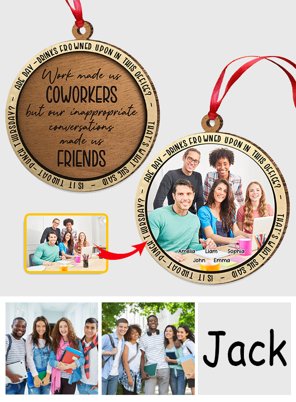 Die Arbeit hat uns zu Kollegen gemacht – Geschenk für Kollegen – Personalisierter Schmuck