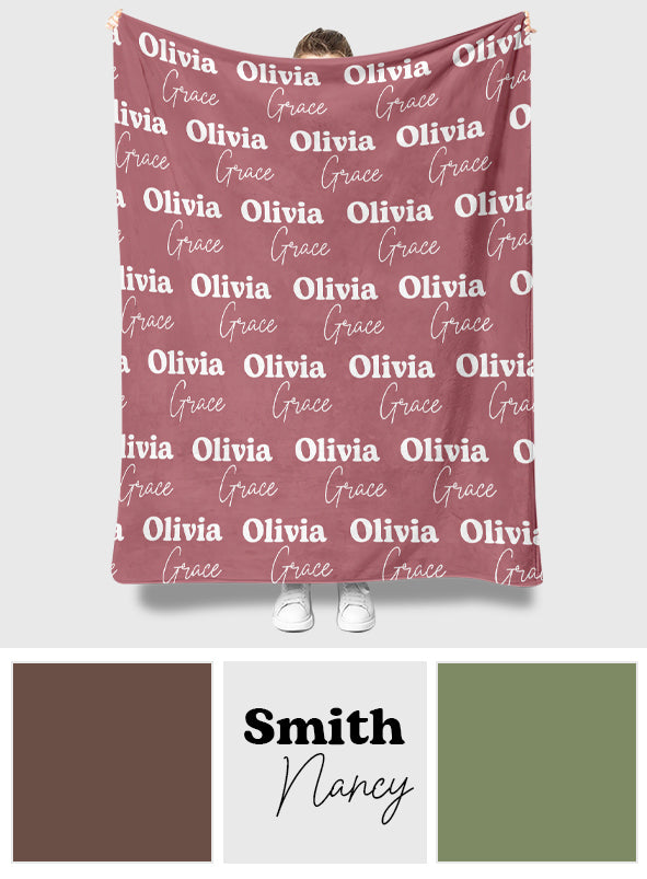 Custom Name Pattern - Personalized Mother Blanket