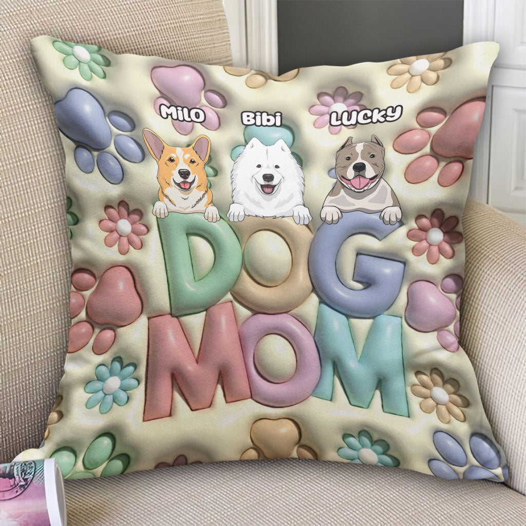 Dog Mom - Personalized Dog Throw Pillow