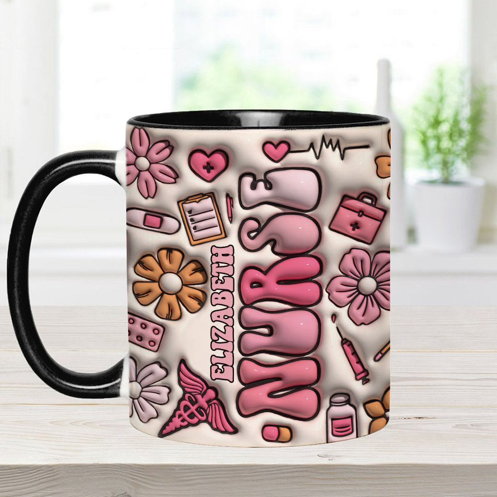 Aufblasbarer, personalisierter Becher mit Krankenschwester-Motiv