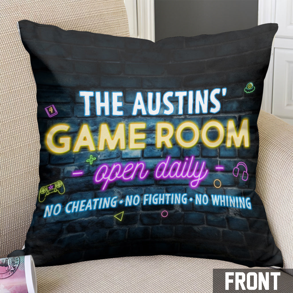 Game Room - Personalized Video Game Throw Pillow