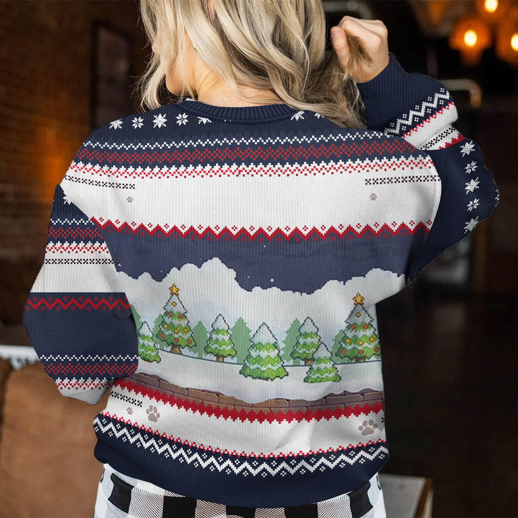 Ich brauche Bier und meine Katze – personalisierter Katzen-Pullover