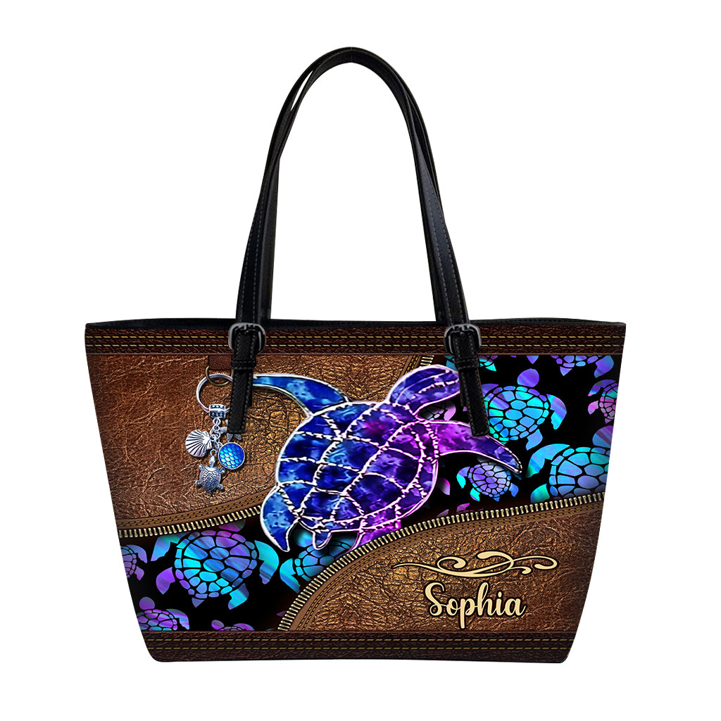 Salty Lil' Beach – Personalisierte Tasche aus Schildkrötenleder