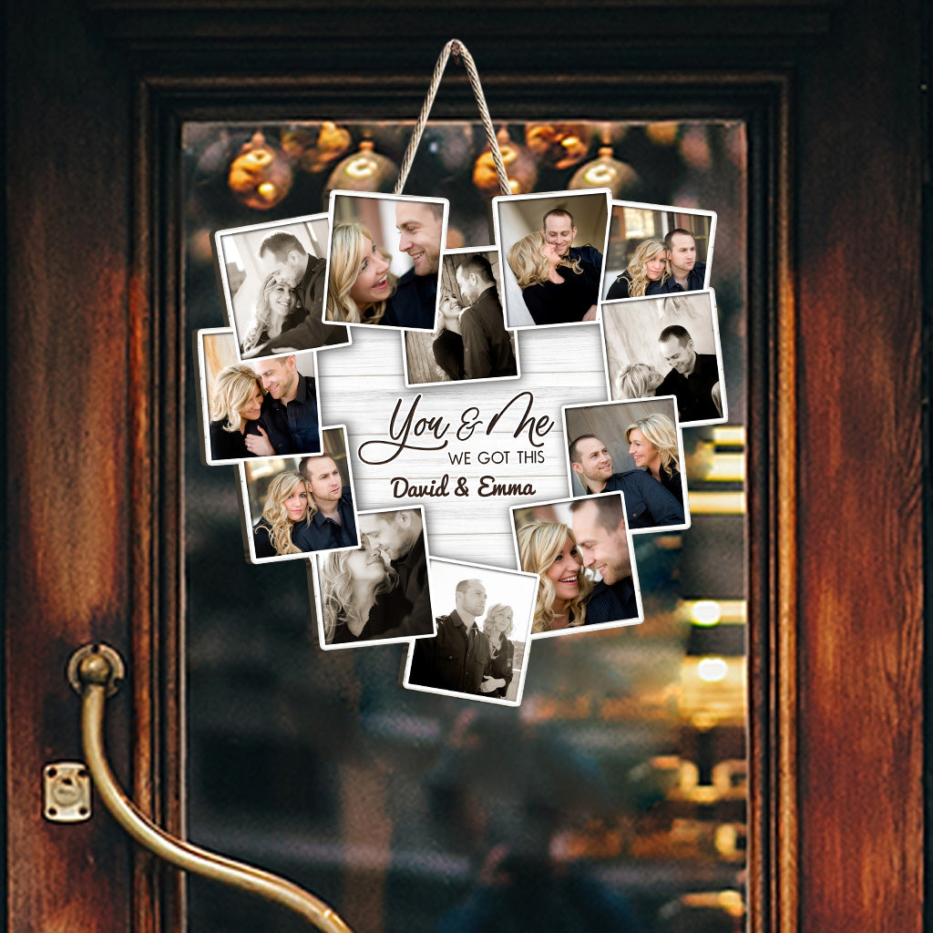 „Du und ich, wir schaffen das“ – Geschenk für Ehemann, Ehefrau, Freund, Freundin – Personalisiertes Holzschild in individueller Form