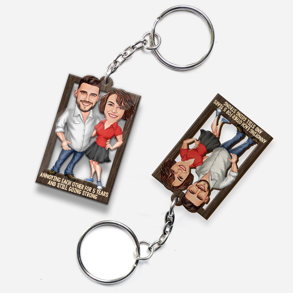 Annoying Each Other - Personalized Couple Keychain