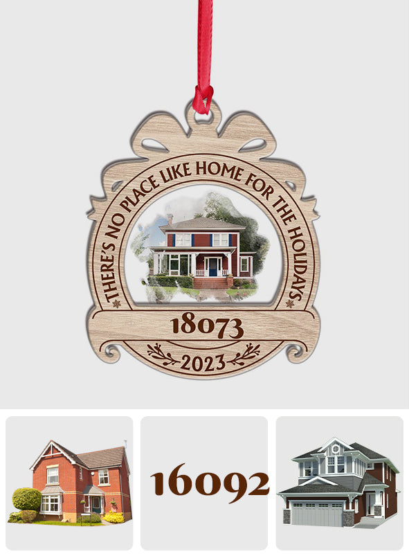 There's No Place Like Home For The Holidays - Personalized Family Layers Mix Ornament