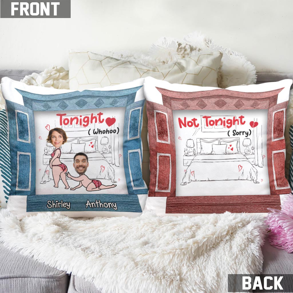 Heute Abend - Personalisiertes Pärchen-Zierkissen