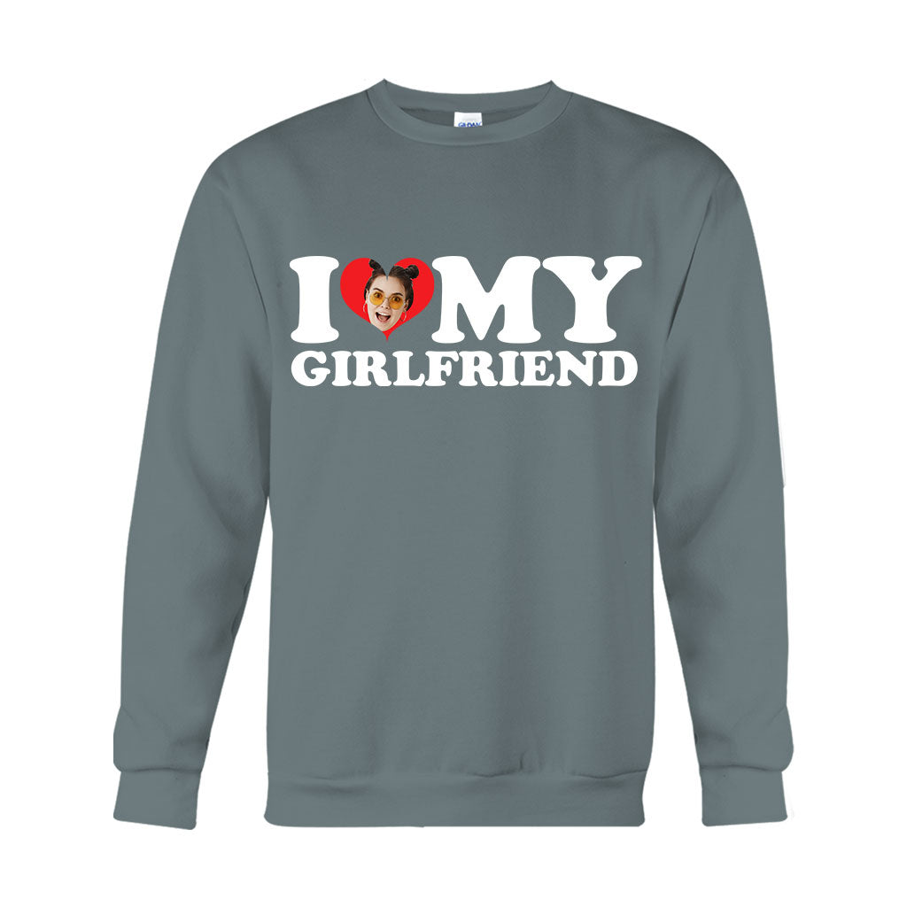 Ich liebe meine heiße Freundin/meinen heißen Freund/meine heiße Frau/meinen heißen Mann – personalisiertes Partner-T-Shirt und Hoodie