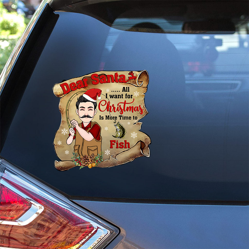 Lieber Weihnachtsmann – Personalisierter Angelaufkleber (komplett)