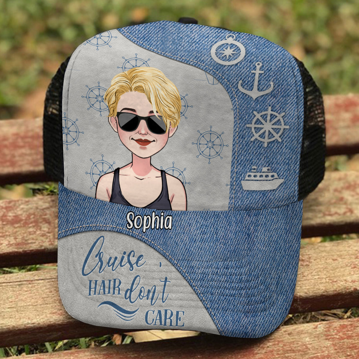 Cruise Hair Don't Care - Personalisierte Cruiser Trucker-Mütze