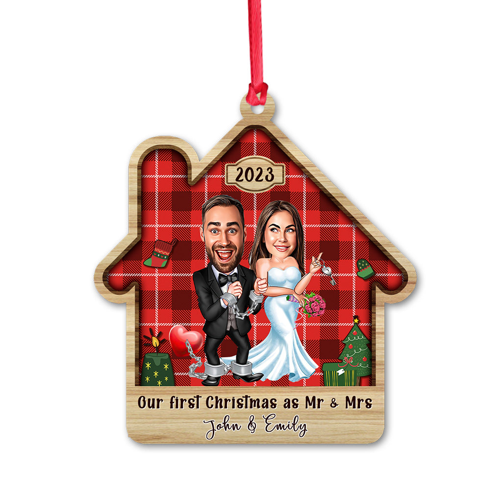 Our First Christmas - Personalized Husband And Wife Ornament